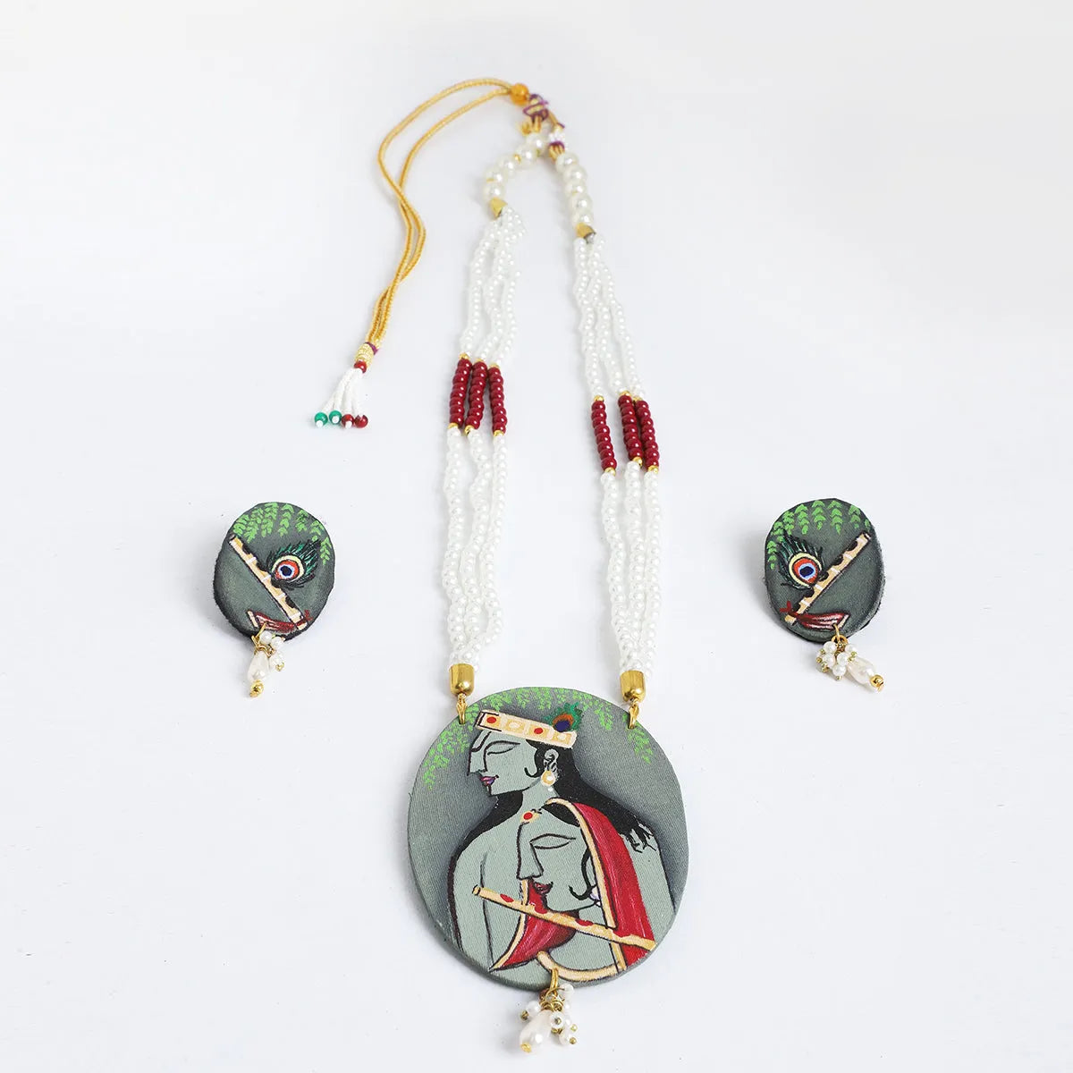 Gopi Brij Ke Kanha Traditional Multi Color Handmade (Necklace set) HP-NP