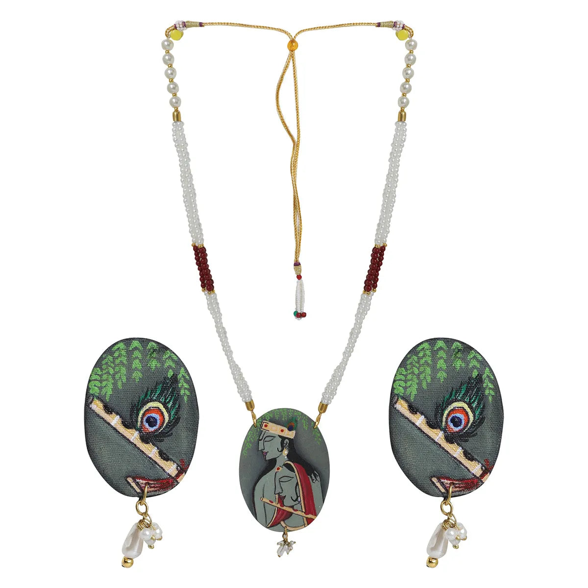 Gopi Brij Ke Kanha Traditional Multi Color Handmade (Necklace set) HP-NP