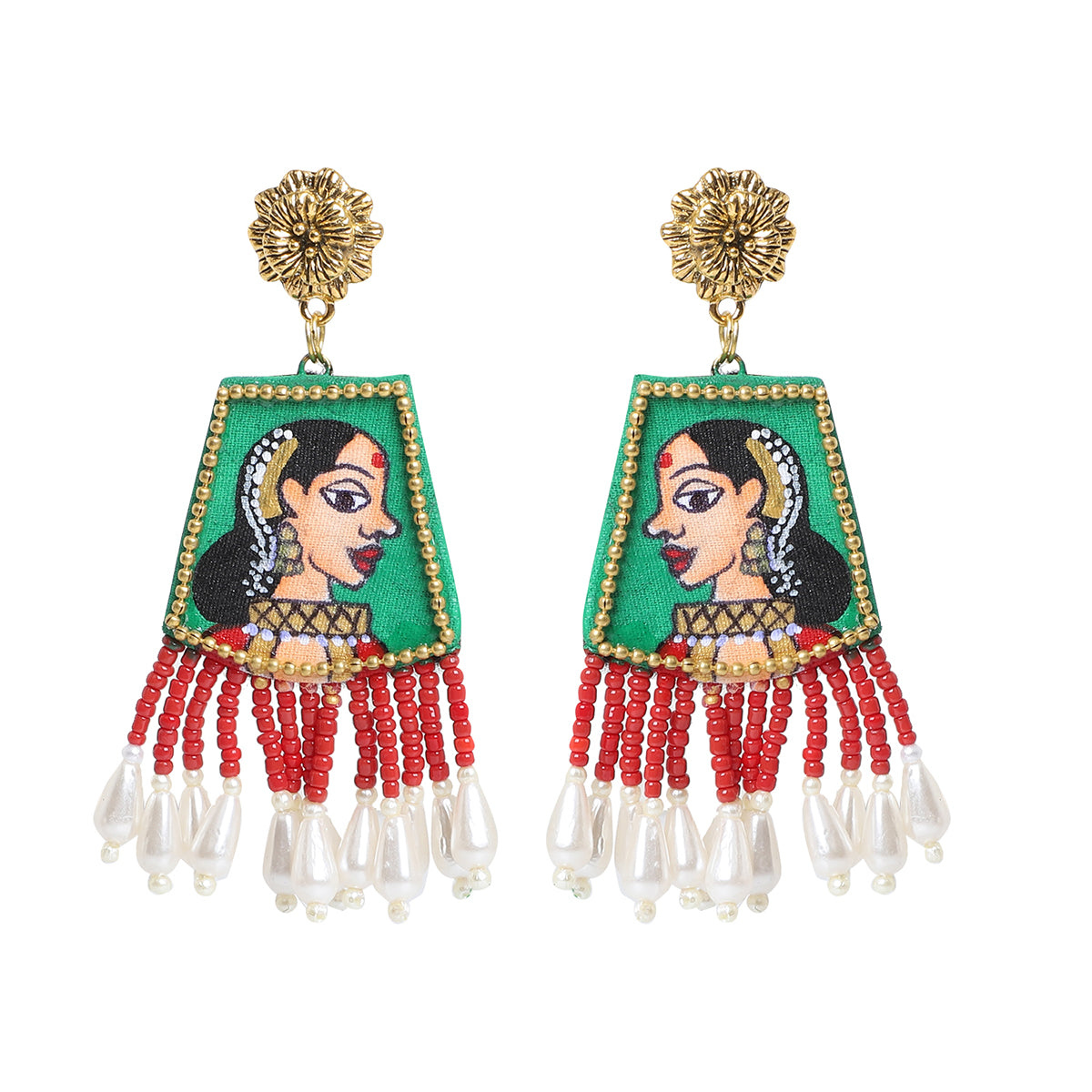 Padmini Classic Green Hand Painted (Necklace set) HP-NP