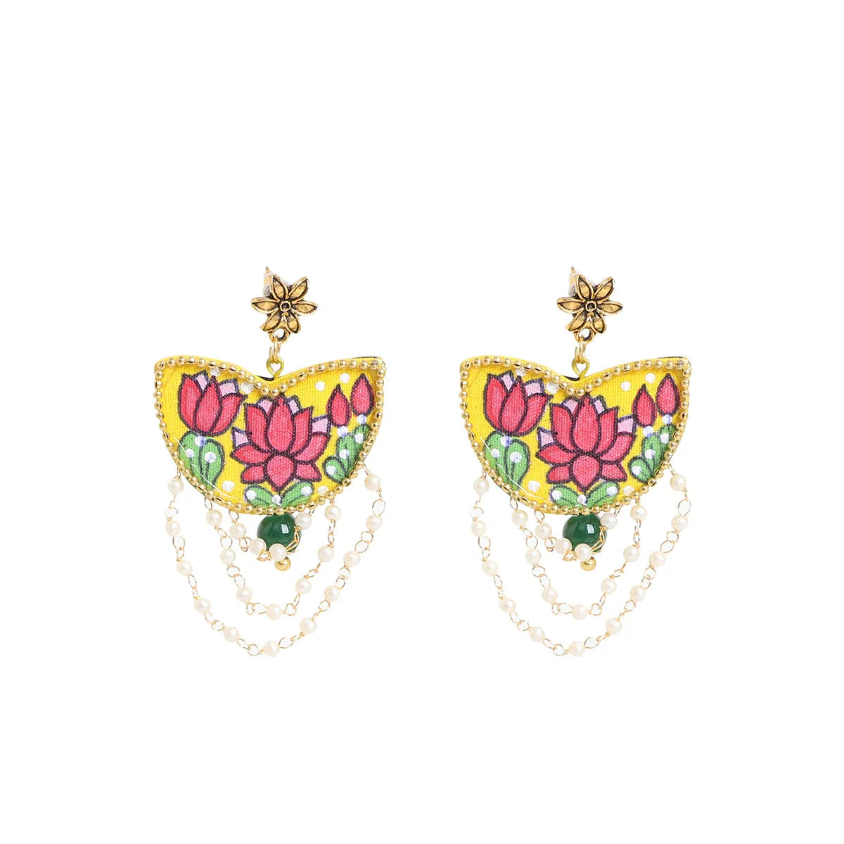 Kaatyayani Haldi Classic Multi Color Handmade Drop (Earrings) HP-ER-088