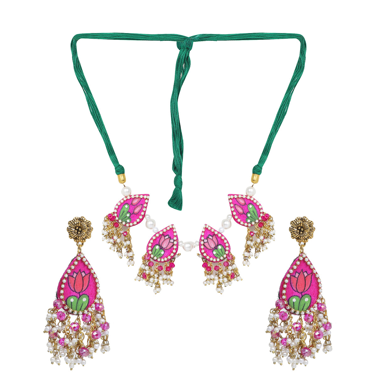 Amelia Traditional Multi Color Hand Painted (Choker set) HP-NP-