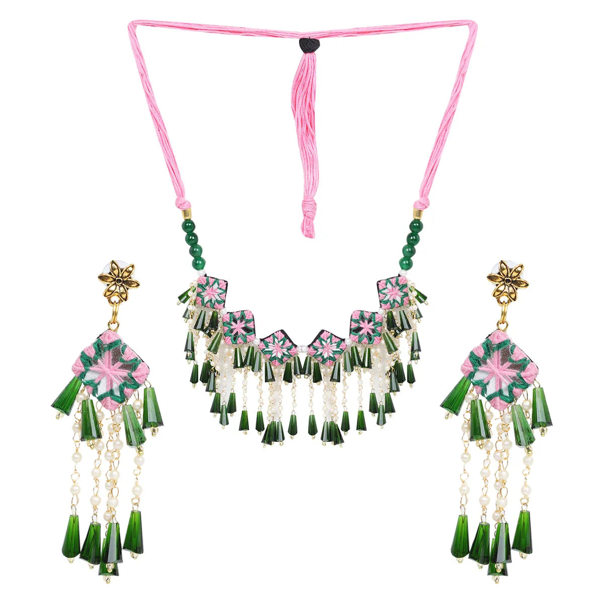 Ekaa Kalaratri Mirror Traditional Multi Color Handmade (Choker set) HM-NP-