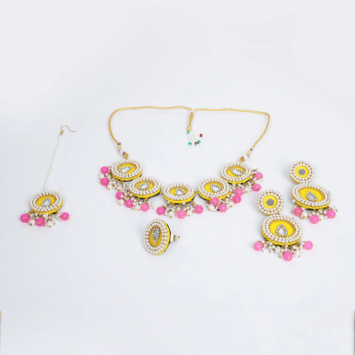 Diya Classic Multi Color Handmade Bridal Jewelry (Shaadi Set) - 002