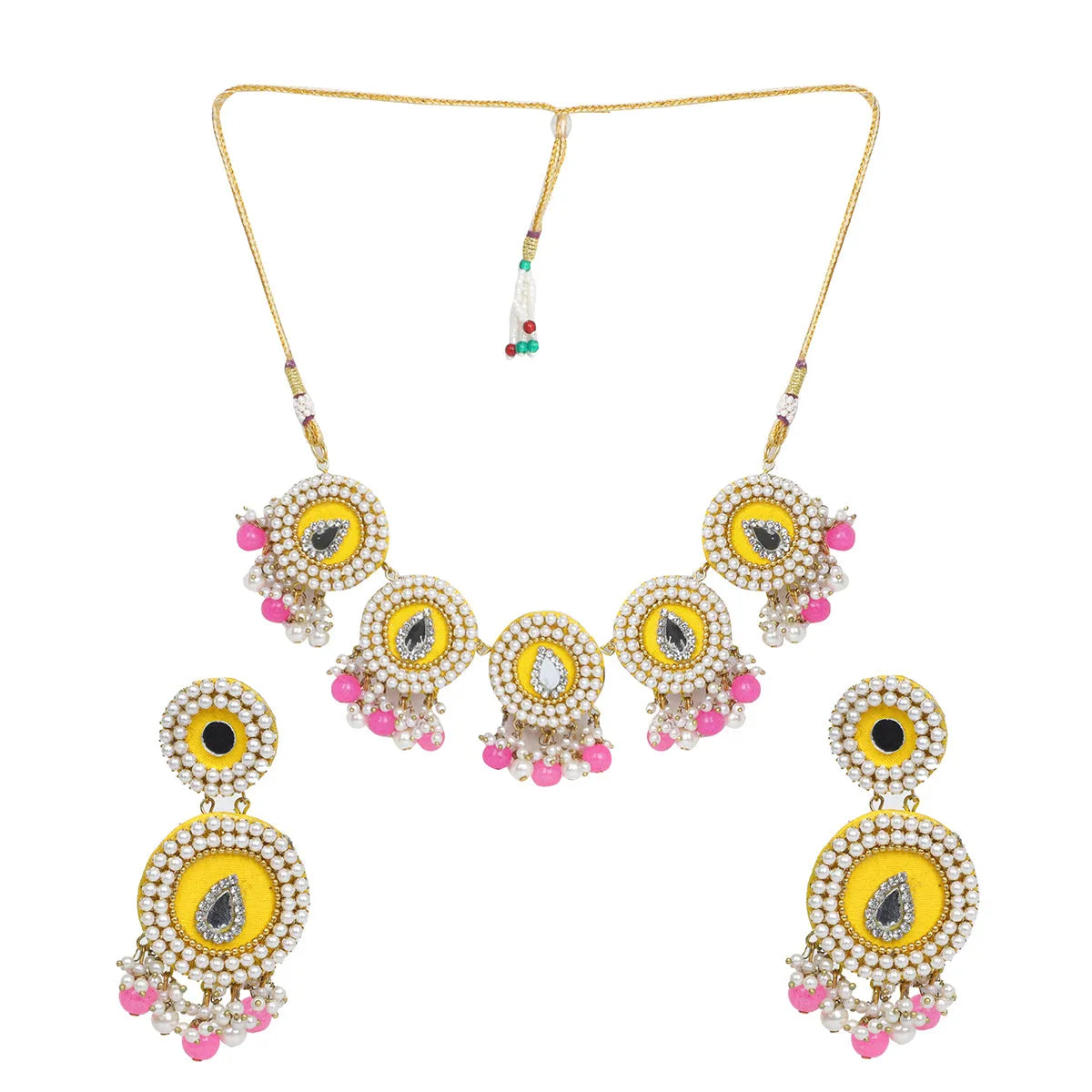 Diya Classic Multi Color Handmade Bridal Jewelry (Shaadi Set) - 002
