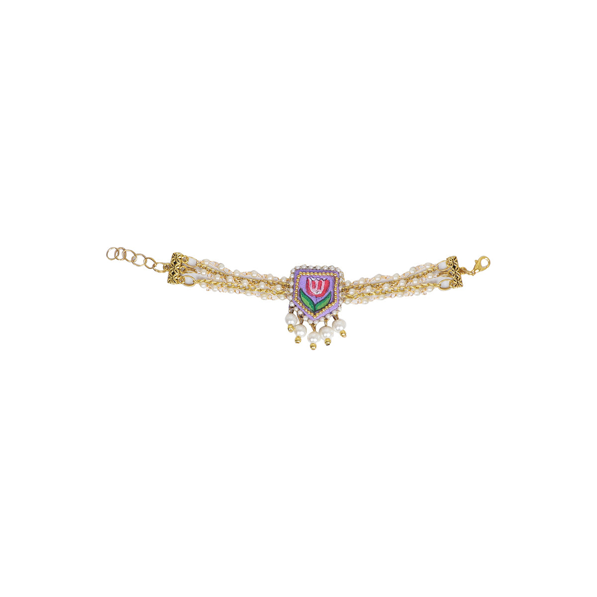 Purply Traditional Multi Color Hand Painted (Bracelet) HP-BR-