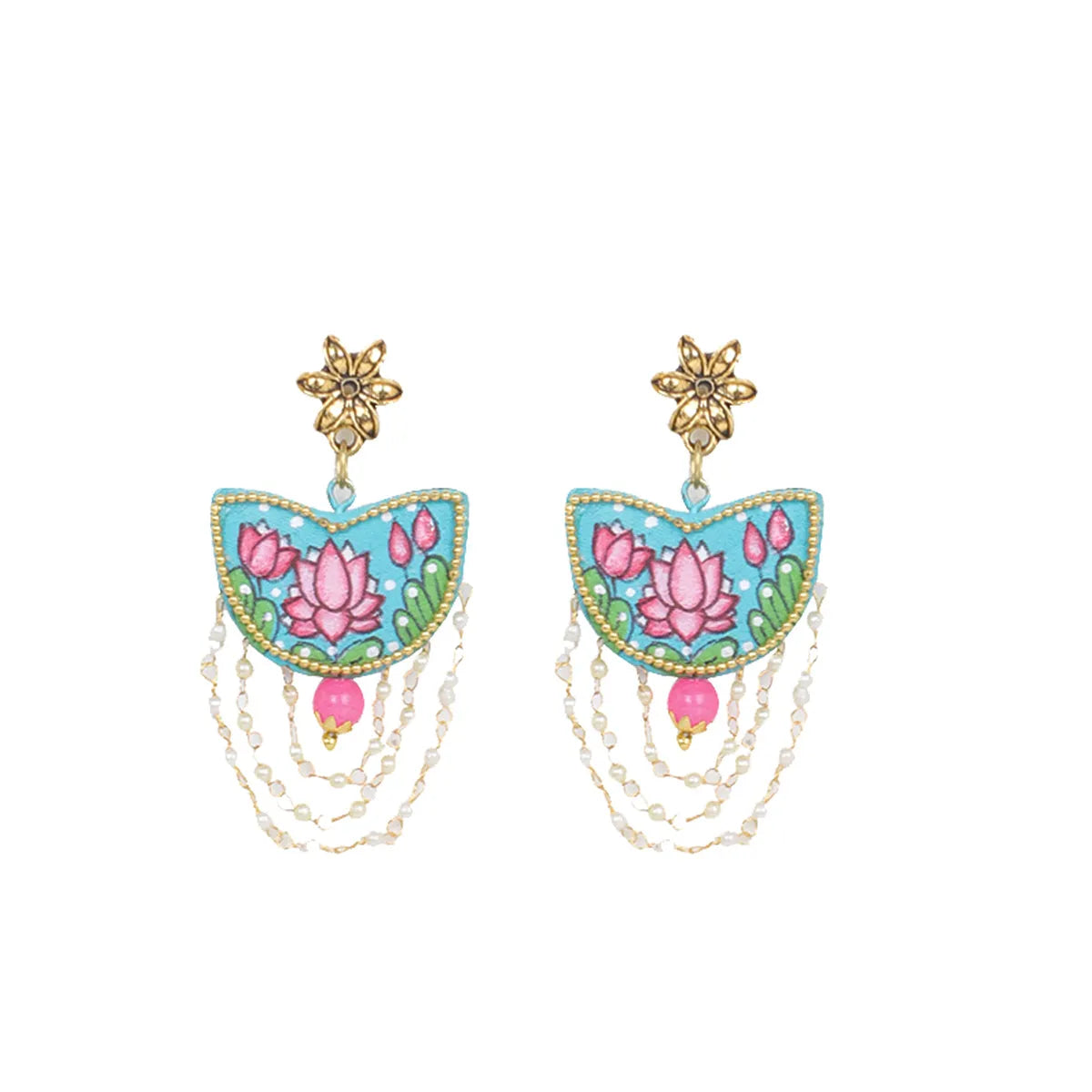 Kaatyayani Teal Blue Classic Hand Painted Bridal Jewelry (Shaadi Set)