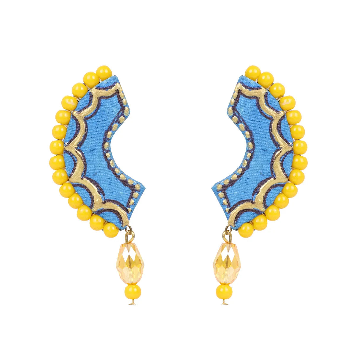 Neela Traditional Multi Color Hand Painted Drop (Earrings) HP-ER-075