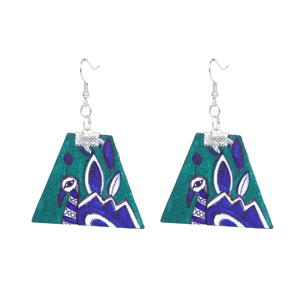 Canne Traditional Multi Color Hand Painted Drop (Earrings) HP-ER-036