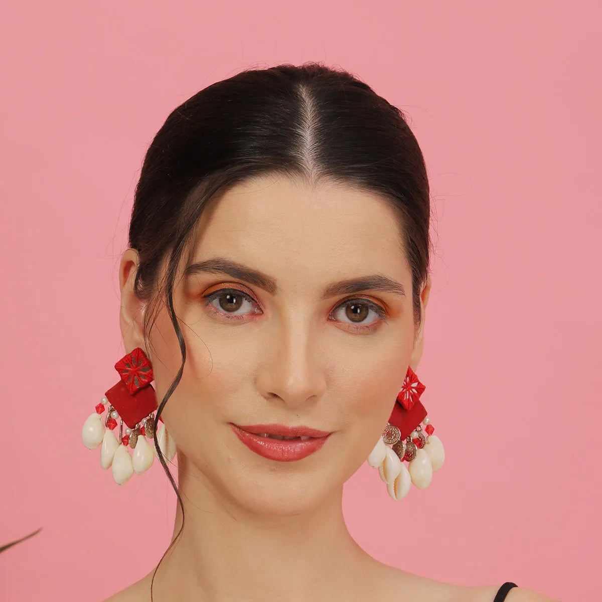 Ruby Traditional Multi Color Handmade Stud (Earrings) HM-ER-056