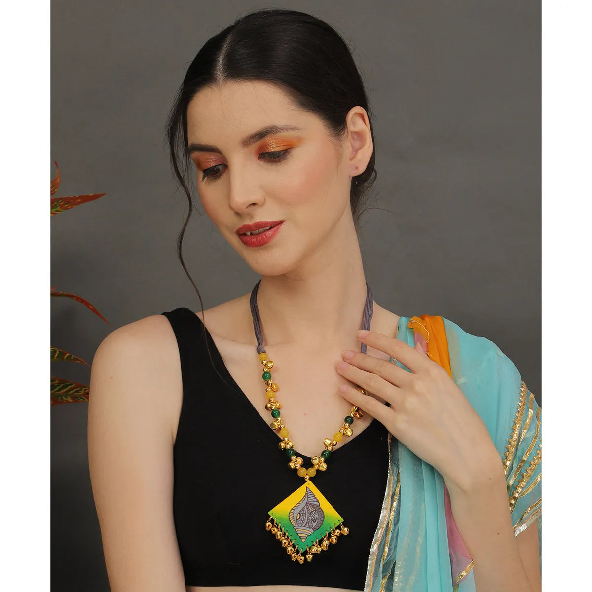 Kaudi Design Classic Multi Color Hand Painted (Necklace) HP-NP