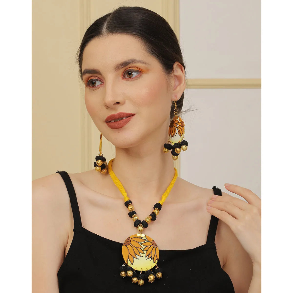 Lilium Classic Multi Color Hand Painted (Necklace Set) HP-NP