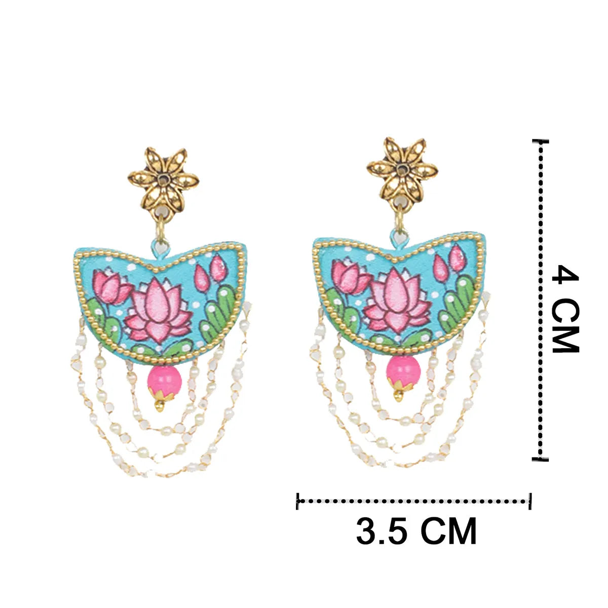 Kaatyayani Teal Blue Classic Hand Painted Bridal Jewelry (Shaadi Set)
