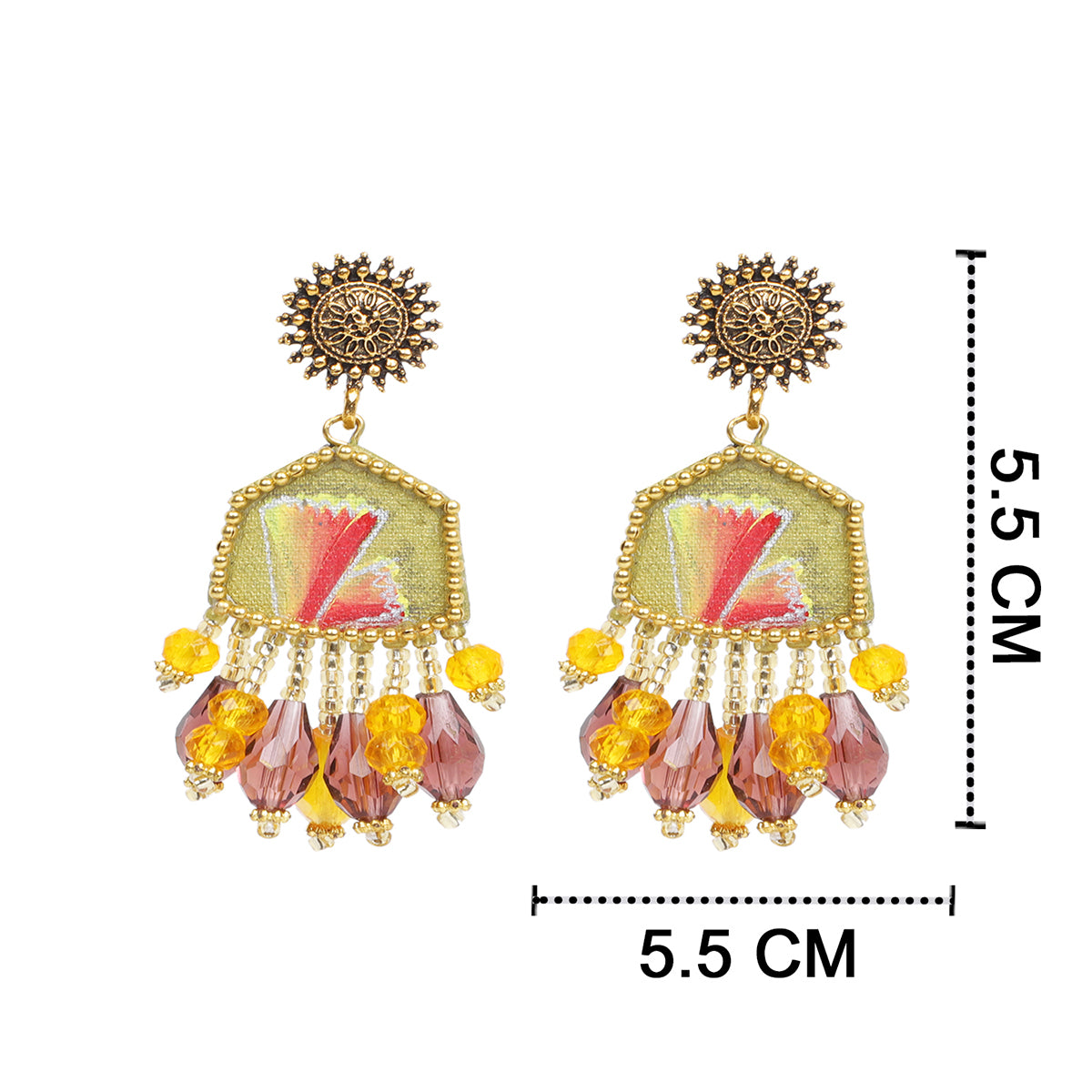 Cheerful Bloom Classic Gold Handmade (Earrings) HP-ER-