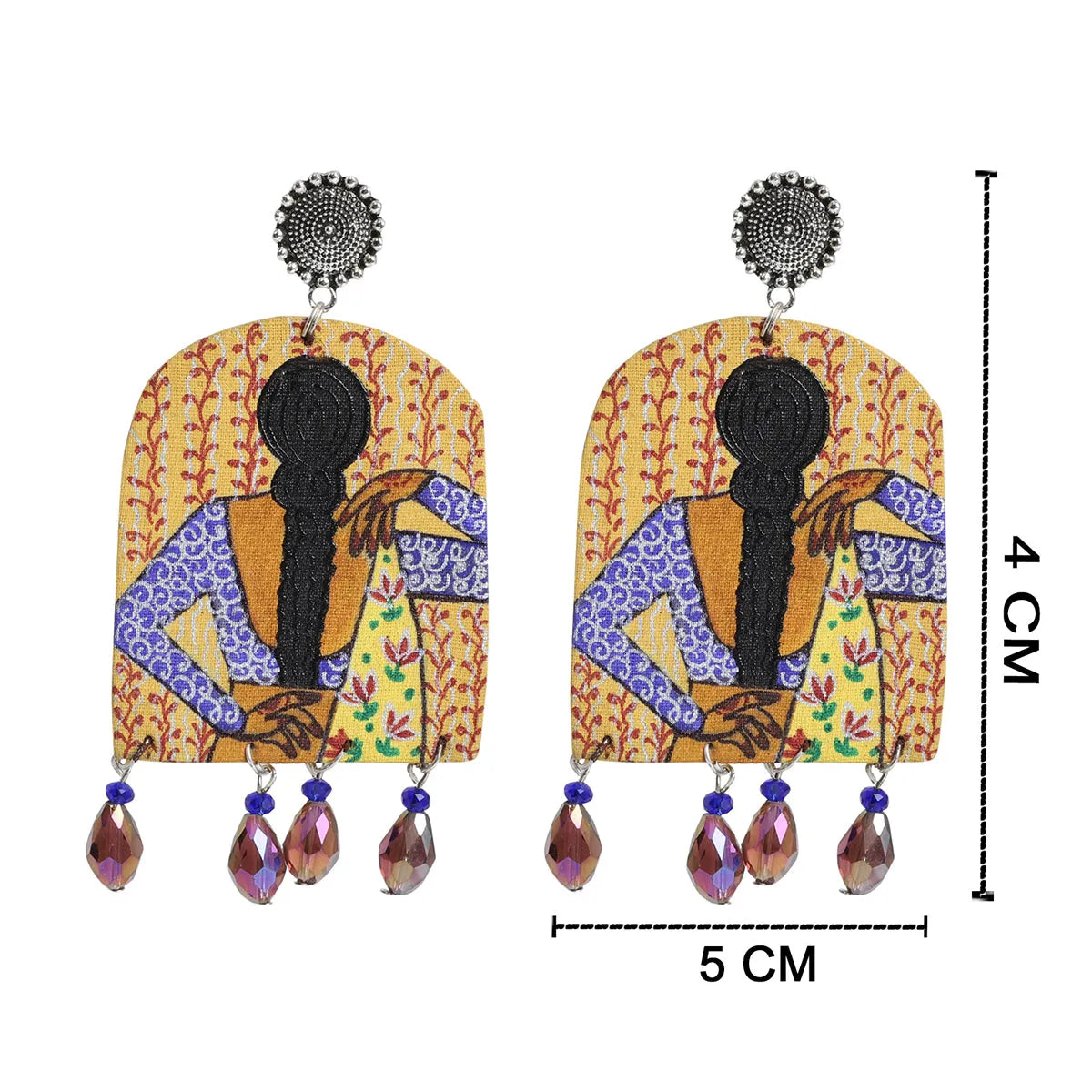 Ada Urban Naari Bohemian Multi Color Hand Painted Drop (Earrings) HP-ER-196