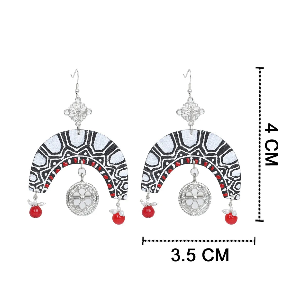 Chandravati Traditional Multi Color Hand Painted Drop (Earrings) HP-ER-041