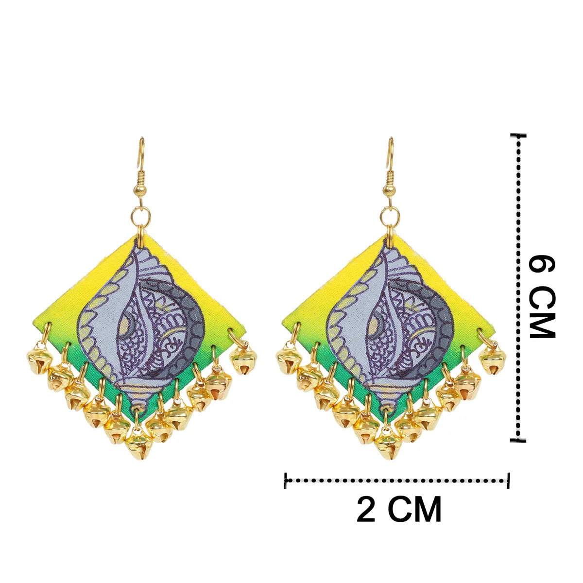 Kaudi Design Traditional Multi Color Hand Painted Drop (Earrings) HP-ER-091