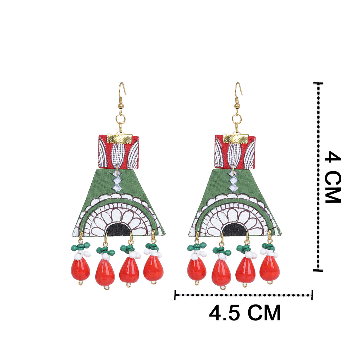 Sorrel Modern Multi Color Hand Painted Drop (Earrings) HP-ER-181