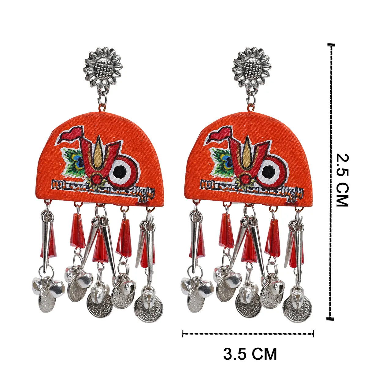 Astra Puri Jagannath Traditional Multi Color Hand Painted Drop (Earrings) HP-ER-162