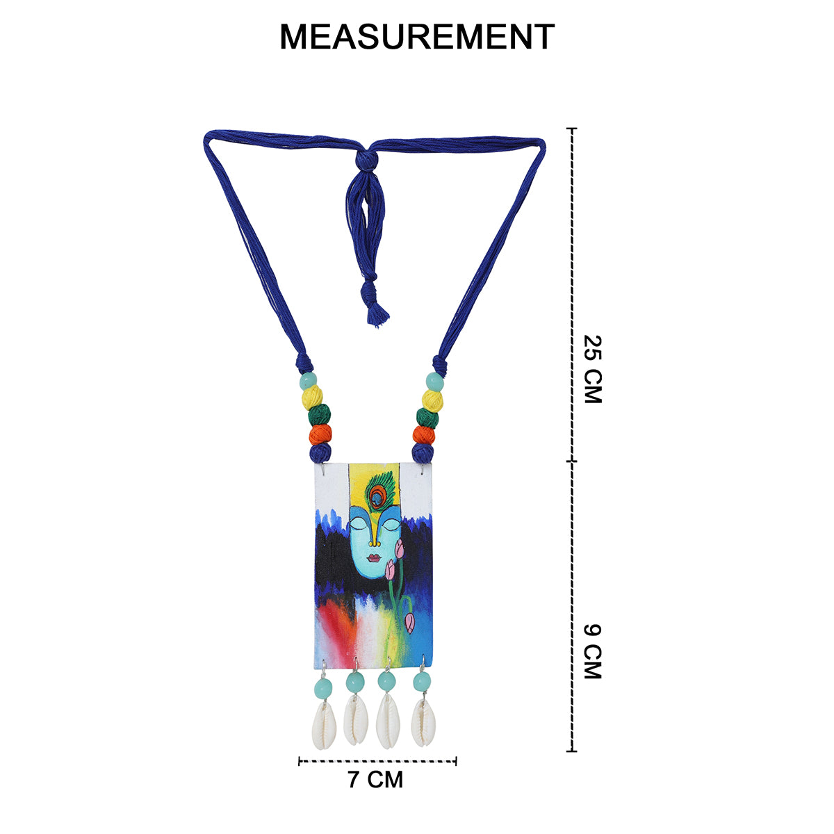 Yog Brij Ke Kanha Traditional Multi Color Hand Painted (Necklace) HP-NP-019