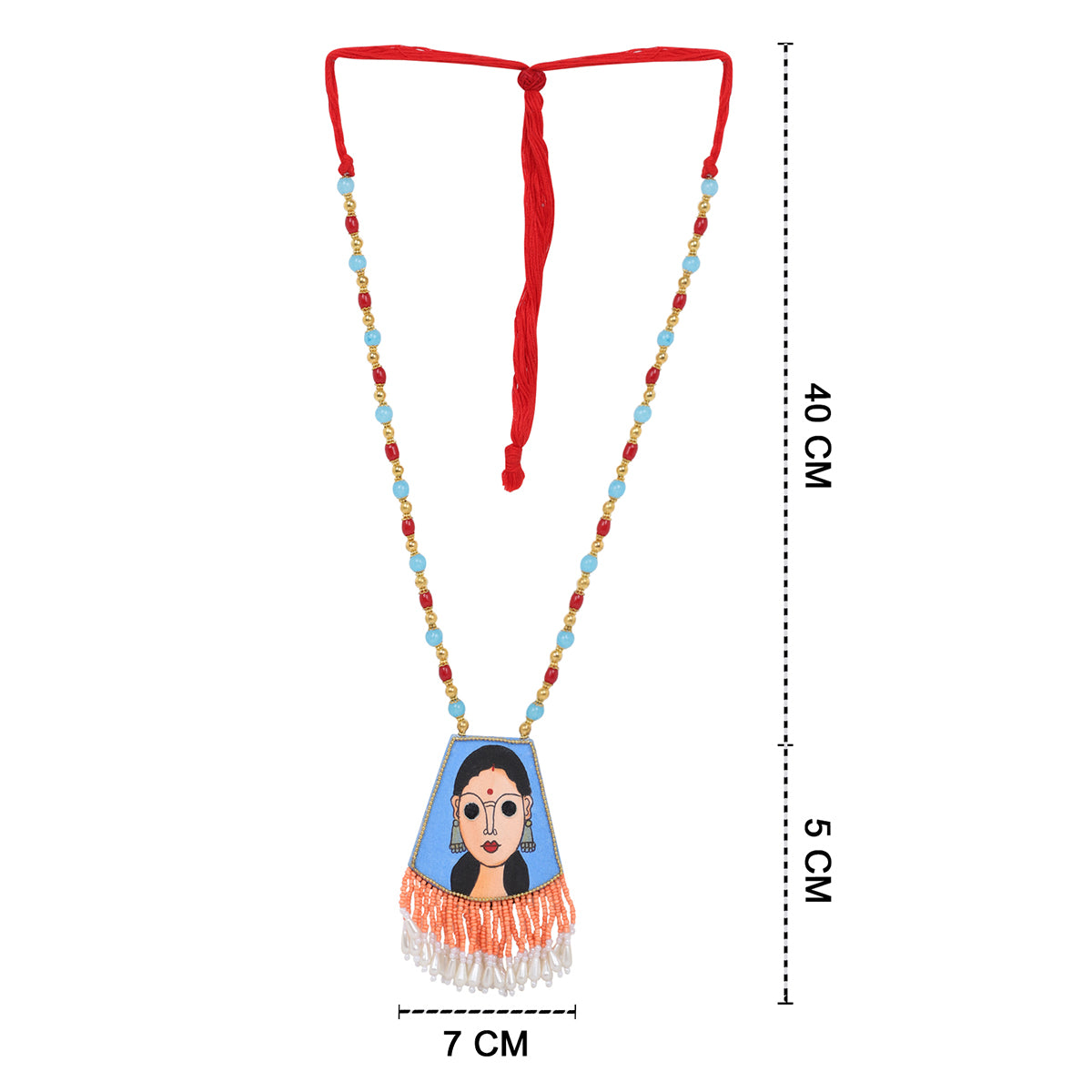 Darpan Bohemian Blue Handmade (Necklace set) HP-NP