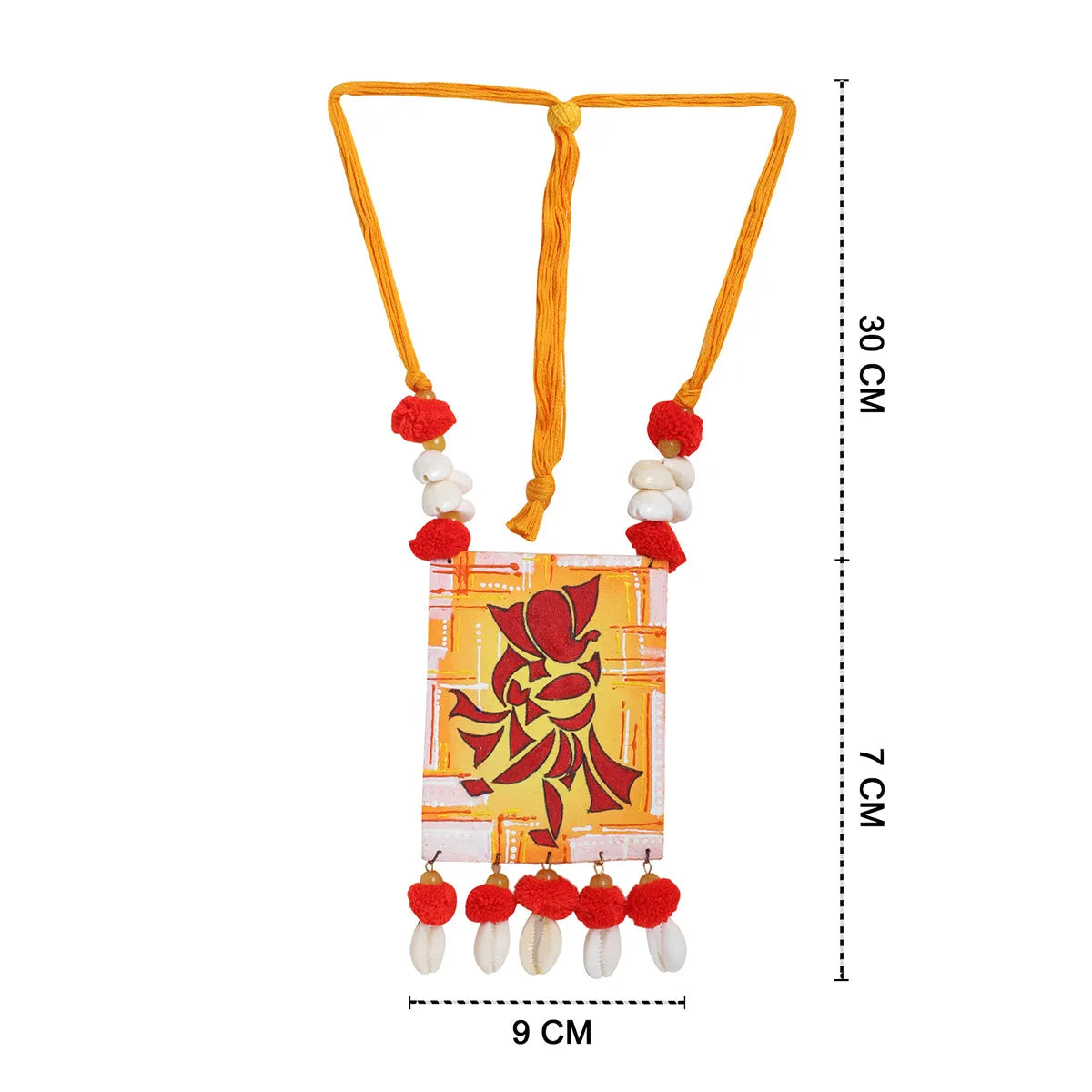 Taandav Mumbai Cha Ganesha Traditional Multi Color Hand Painted (Necklace set) HP-NP