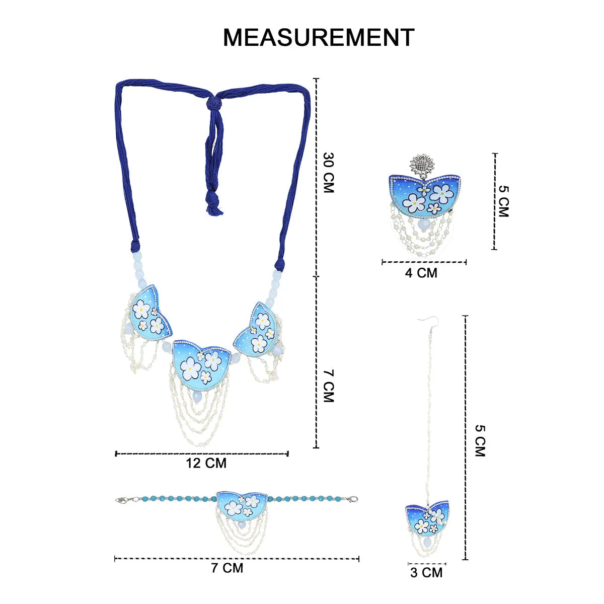 Blossom Traditional Multi Color Handmade Drop (Shaadi Set)