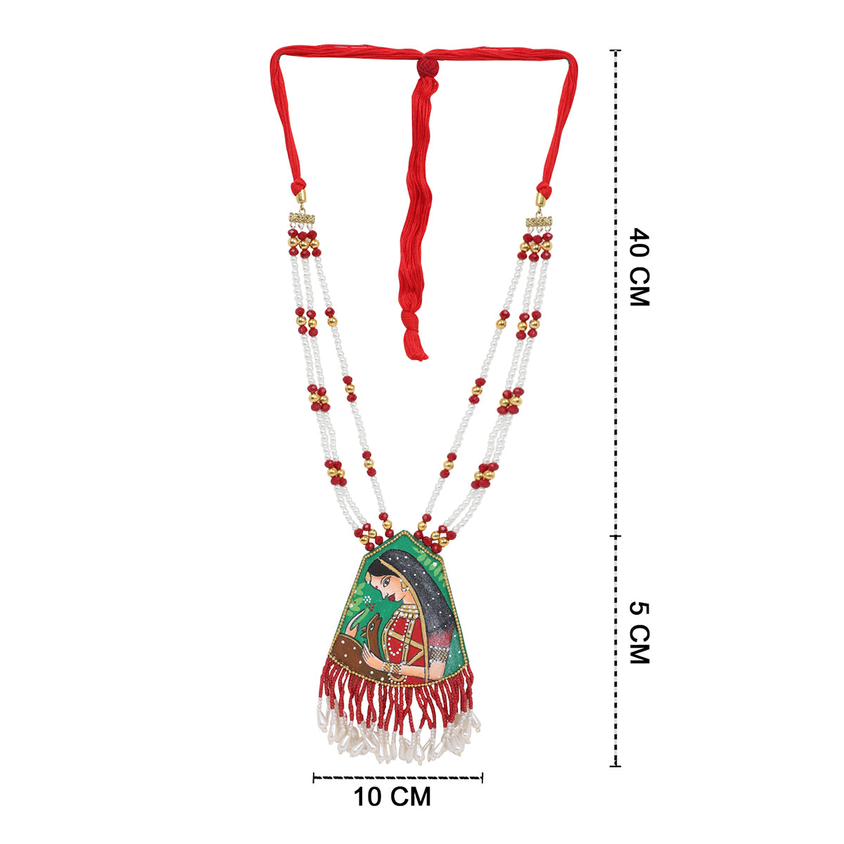 Mithila Red Classic Multi Color Handmade (Necklace set) HP-NP