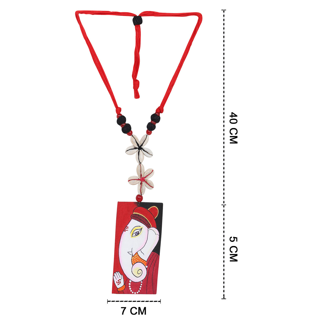 Lambodar Mumbai cha Ganesha Traditional Multi Color Handmade (Necklace set) HP-NP