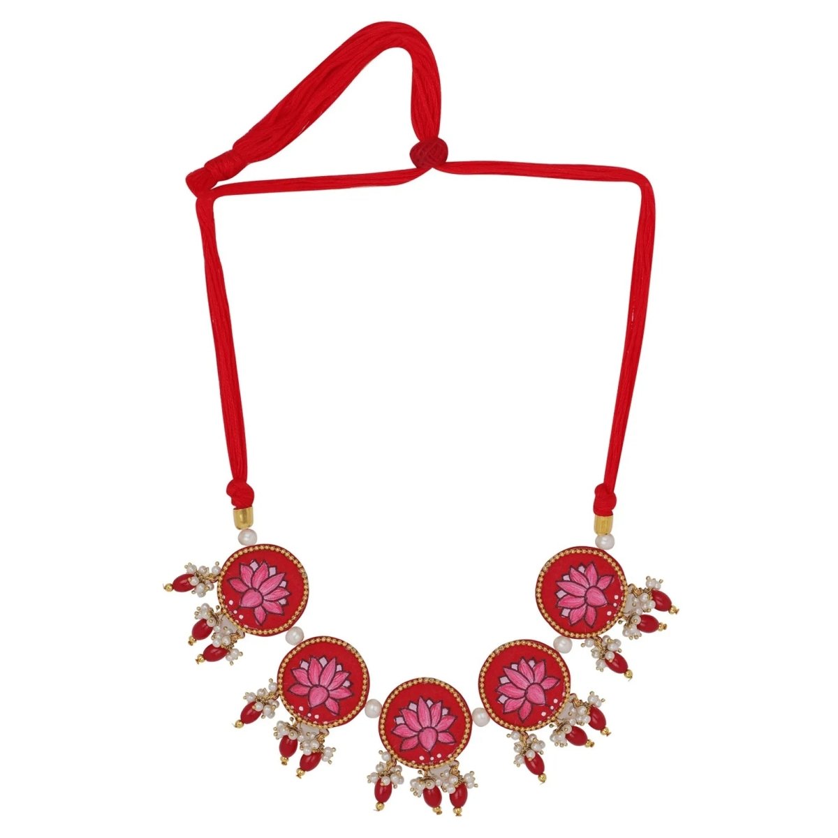 Aasiya Classic Red Hand Painted (Necklace/Choker) HP - NP - 164 - KHOJ.CITY