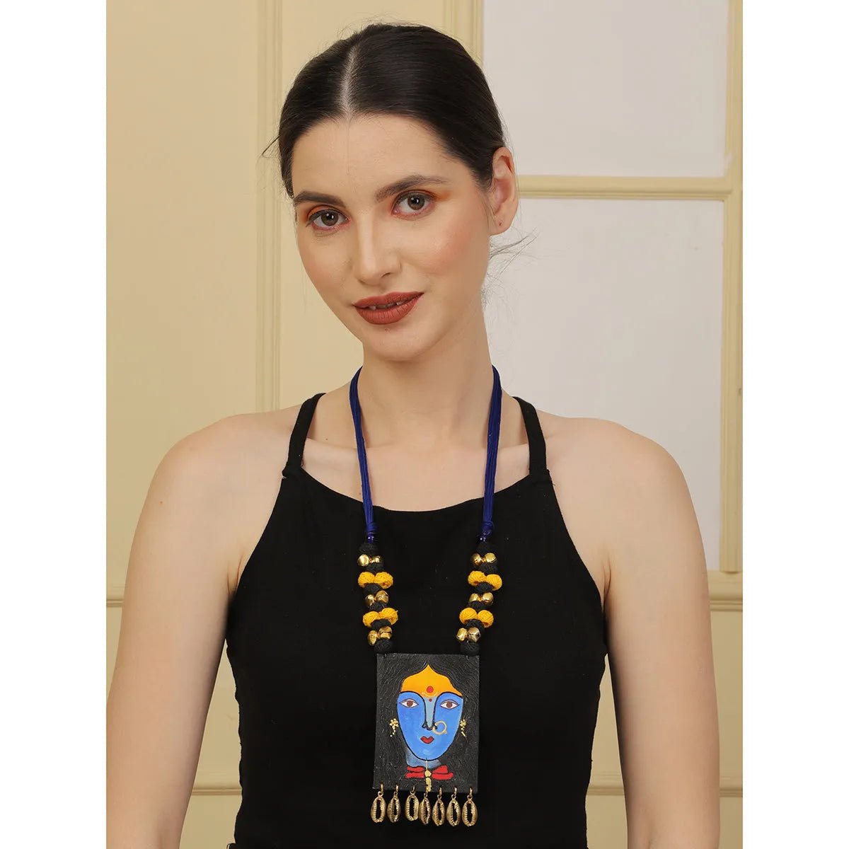 Adhisri Traditional Multi Color Hand Painted (Necklace) HP - NP - KHOJ.CITY