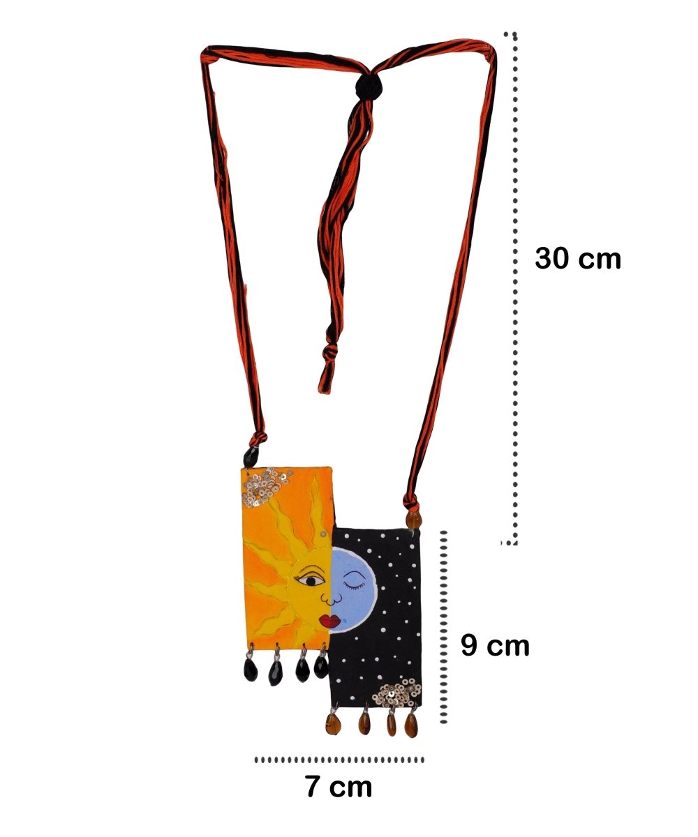 Ahoratra Bohemian Multi Color Hand Painted (Necklace) HP - NP - 002 - KHOJ.CITY