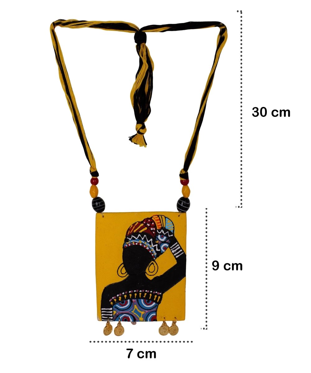 Amari Classic Modern Color Hand Painted (Necklace) HP - NP - 119 - KHOJ.CITY