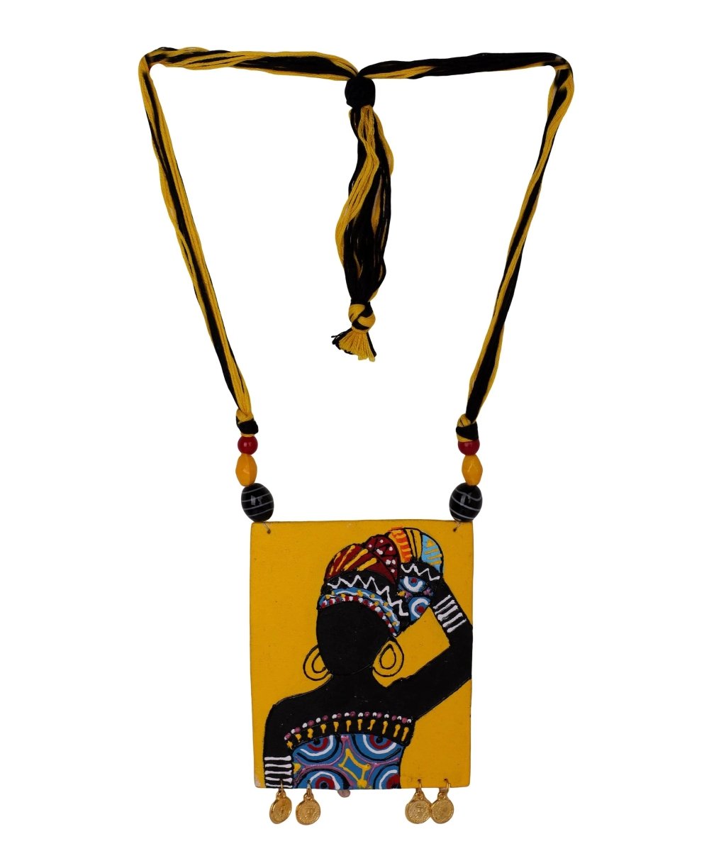 Amari Classic Modern Color Hand Painted (Necklace) HP - NP - 119 - KHOJ.CITY