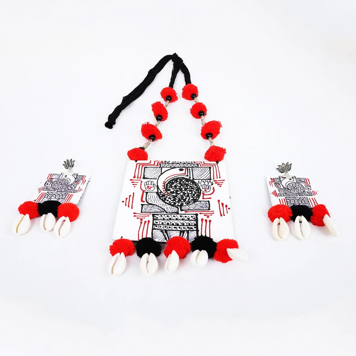 Ambikeya Mumbai Cha Ganesha Traditional Multi Color Handmade (Necklace set) HP - NP - KHOJ.CITY