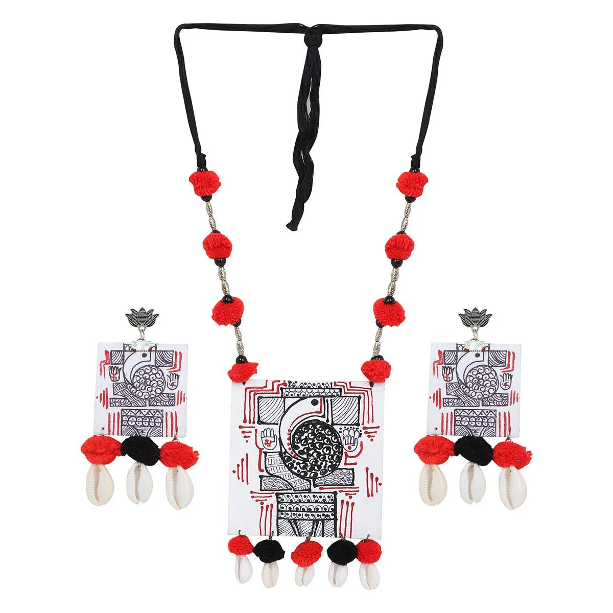 Ambikeya Mumbai Cha Ganesha Traditional Multi Color Handmade (Necklace set) HP - NP - KHOJ.CITY