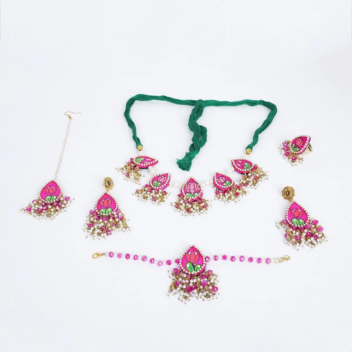 Amelia Traditional Multi Color Hand Painted (Shaadi set) - KHOJ.CITY