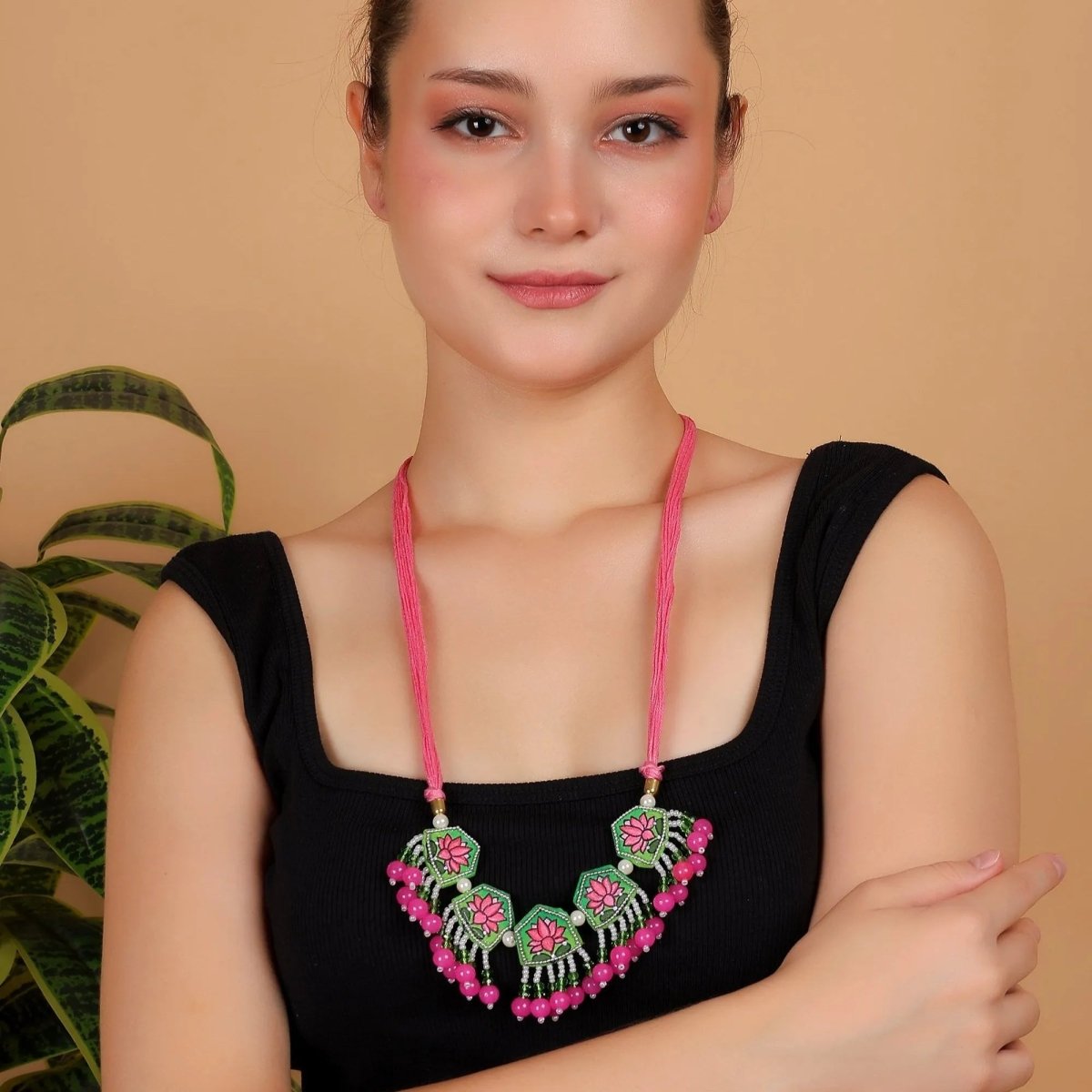 Amyra Classic Multi Color Hand Painted (Necklace/Choker) HP - NP - 173 - KHOJ.CITY