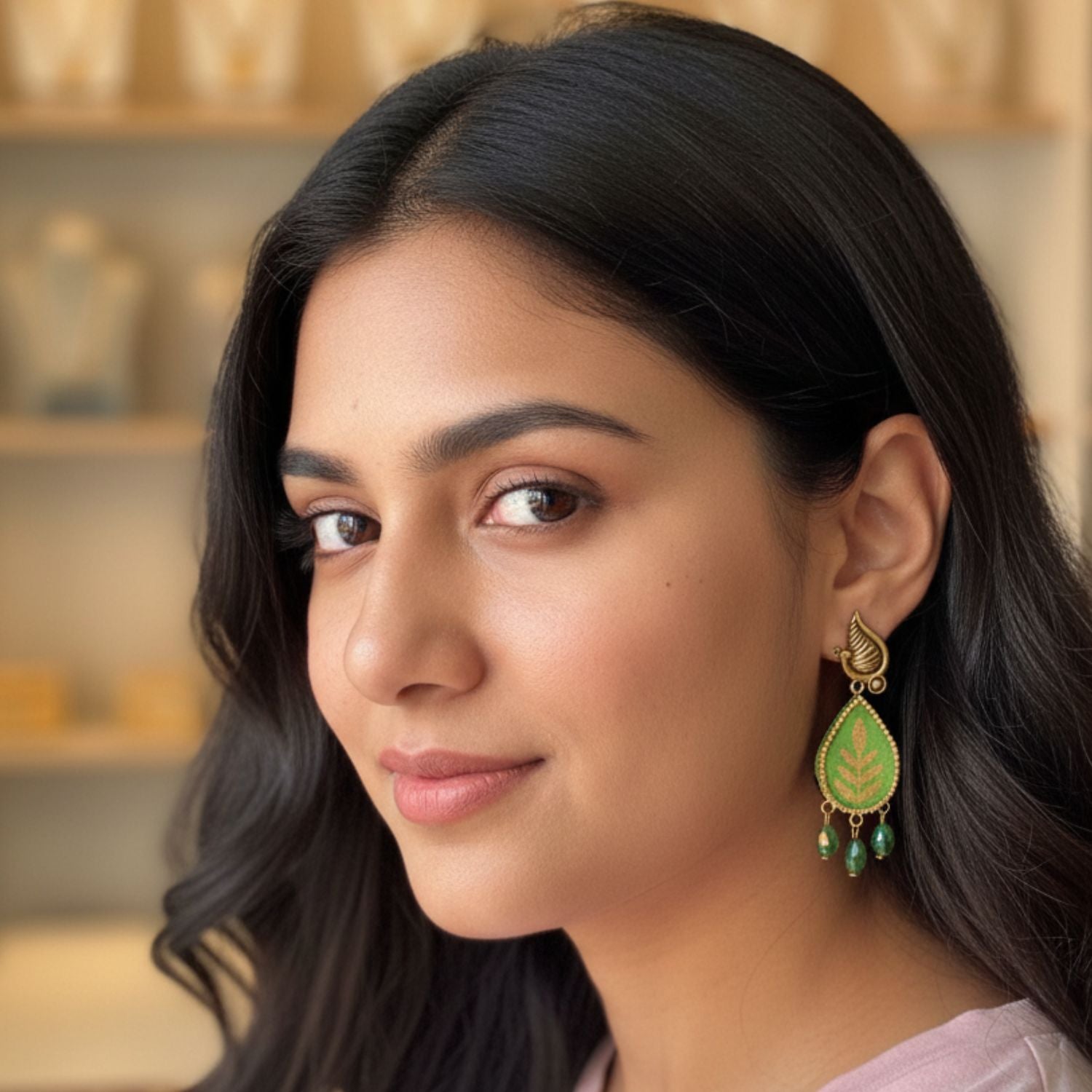 Arbor Multi Color Hand Painted Drop (Earrings) HP-ER