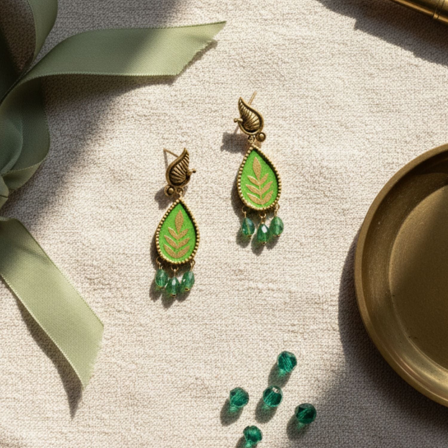 Arbor Multi Color Hand Painted Drop (Earrings) HP-ER