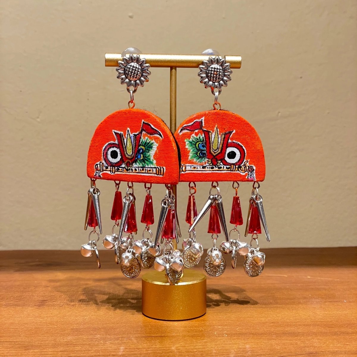 Astra Puri Jagannath Traditional Multi Color Hand Painted Drop (Earrings) HP - ER - 162 - KHOJ.CITY