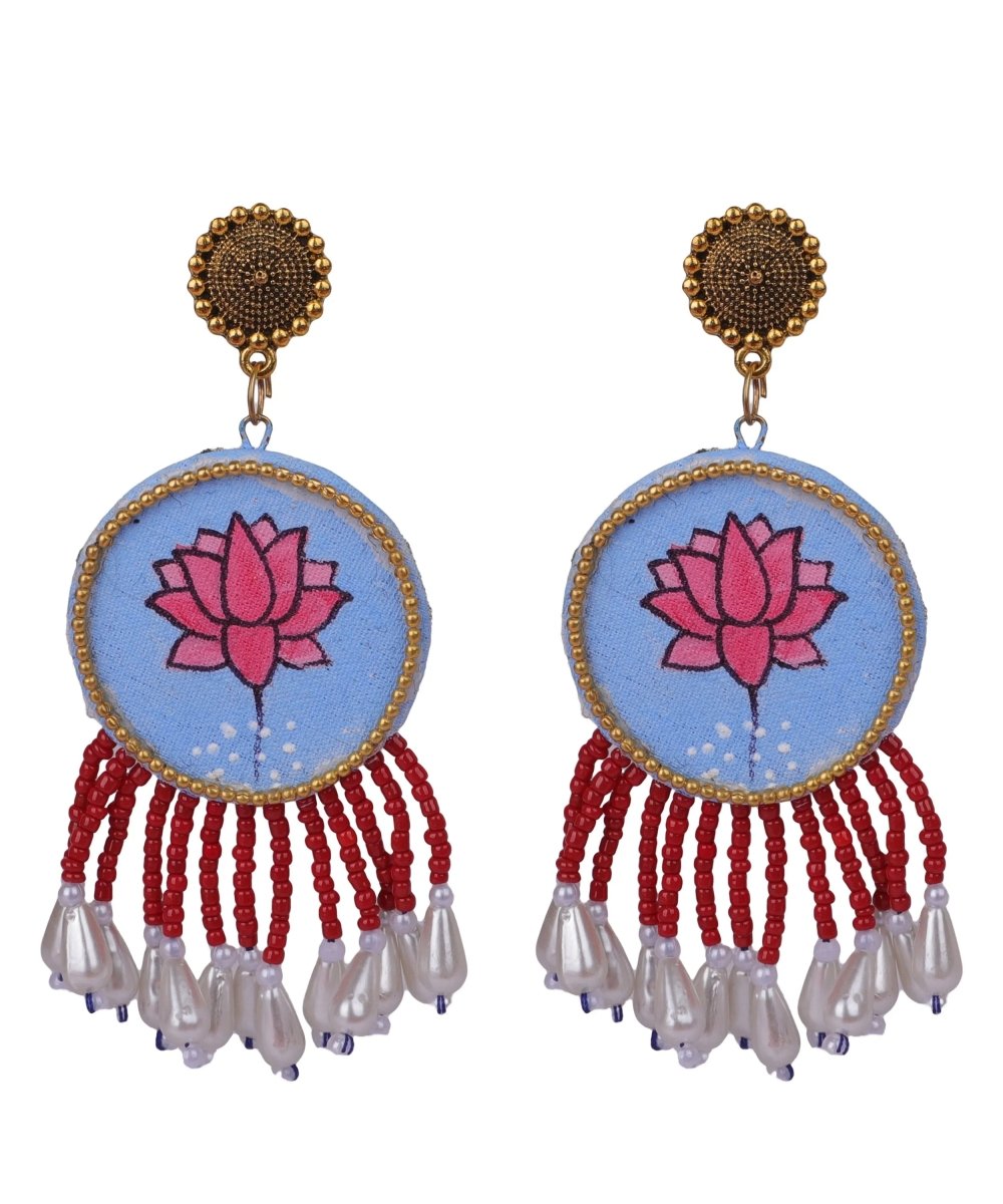 Bhoomi Classic Blue Hand Painted (Necklace Set) HP - NP - 009 - KHOJ.CITY
