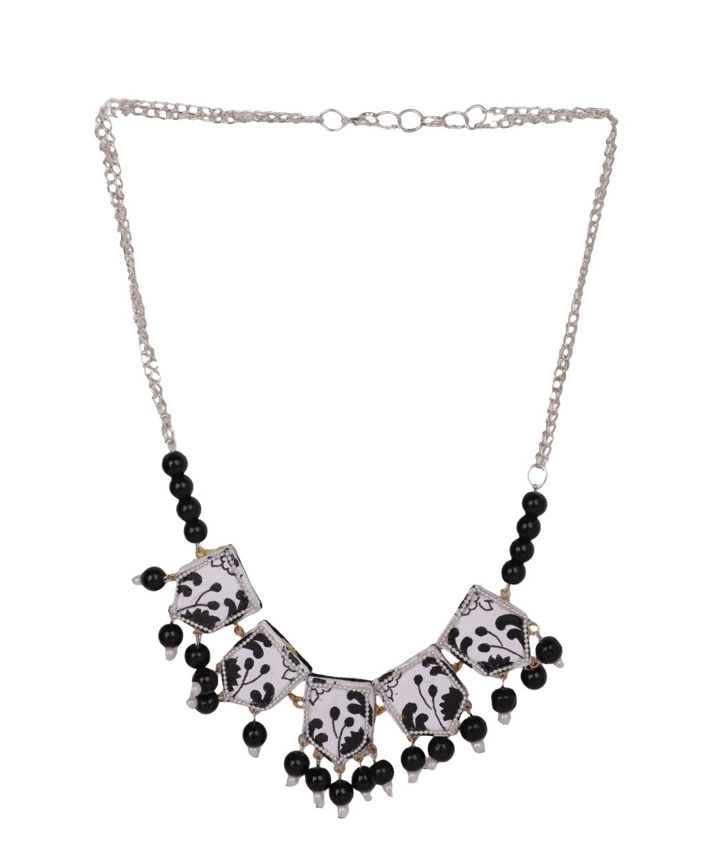 Black Leaves Classic Multi Color Hand Painted (Necklace / Choker) HP - NP - 180 - KHOJ.CITY