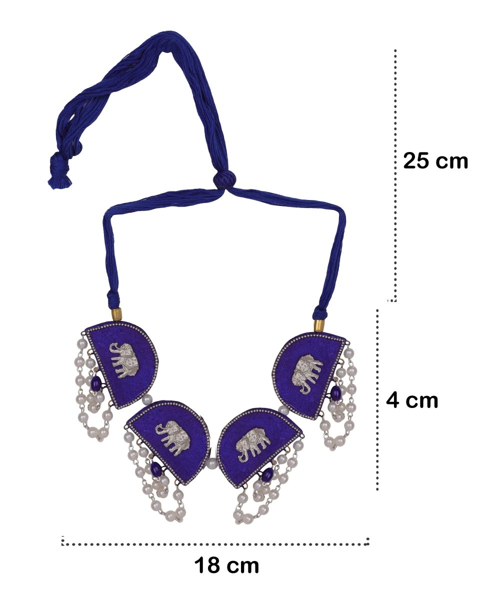 Blue Dome Classic Multi Color Handmade (Necklace) HM - NP - 179 - KHOJ.CITY