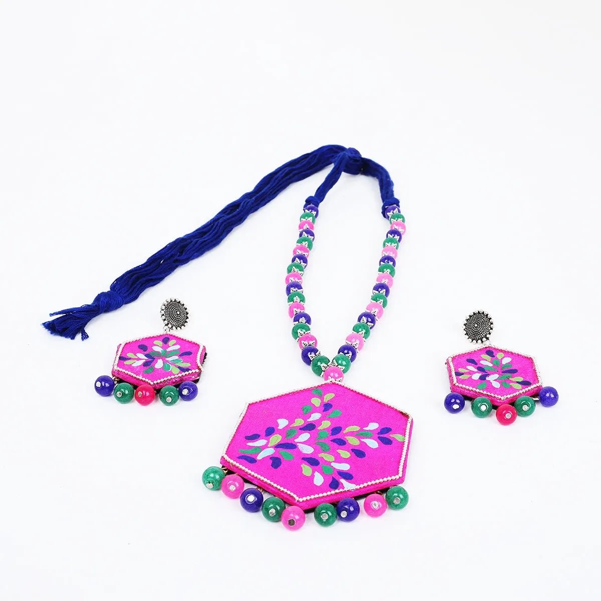Butterfly Bohemian Pink Handmade (Necklace set) HM - NP - KHOJ.CITY