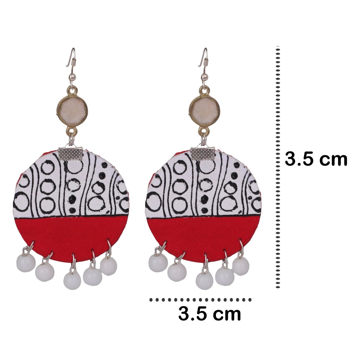 Caesar Classy Traditional Multi Color Hand Painted Drop (Earrings) HP - ER - 034 - KHOJ.CITY