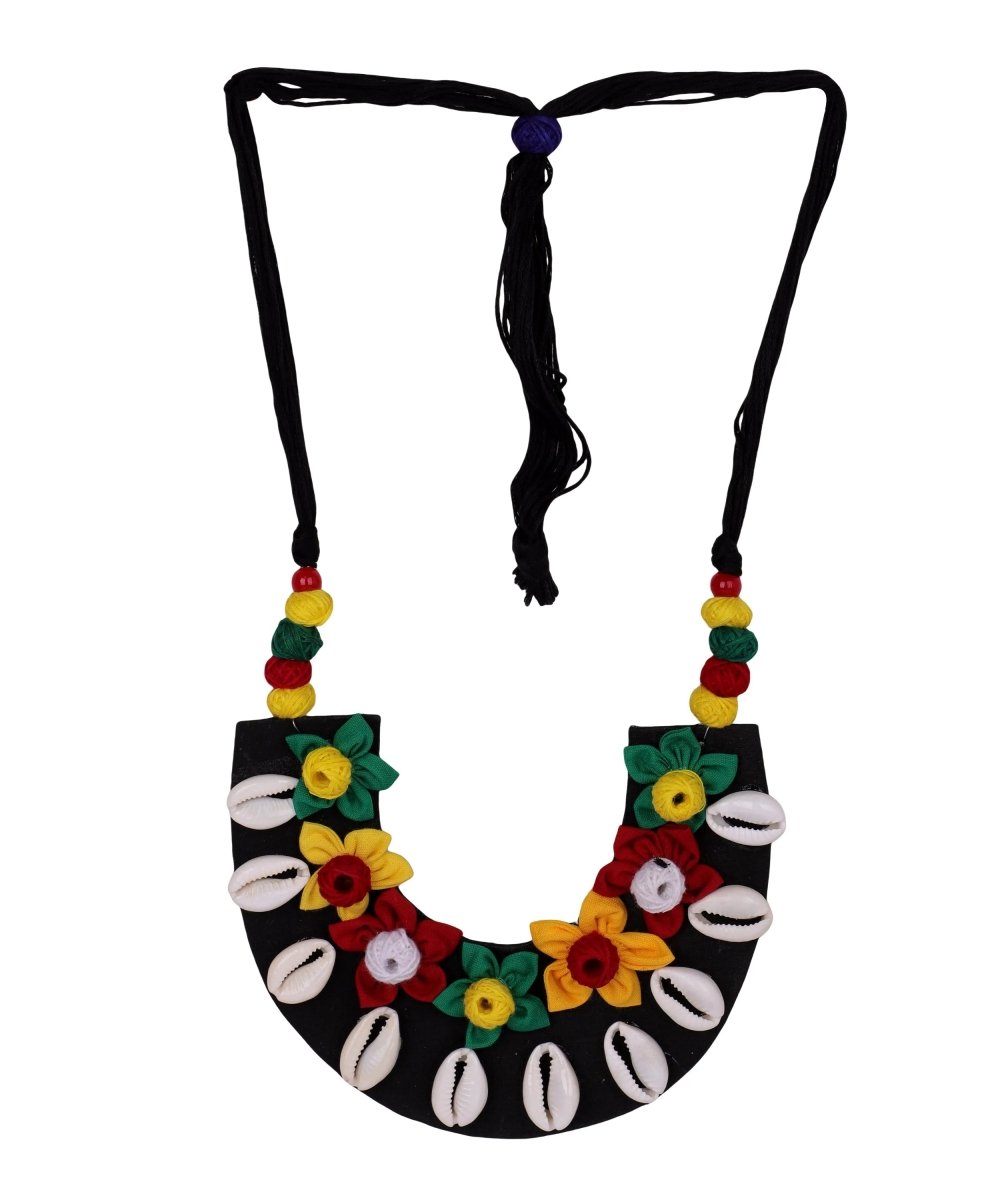 Calla Classic Multi Color Handmade (Necklace) HM - NP - 014 - KHOJ.CITY