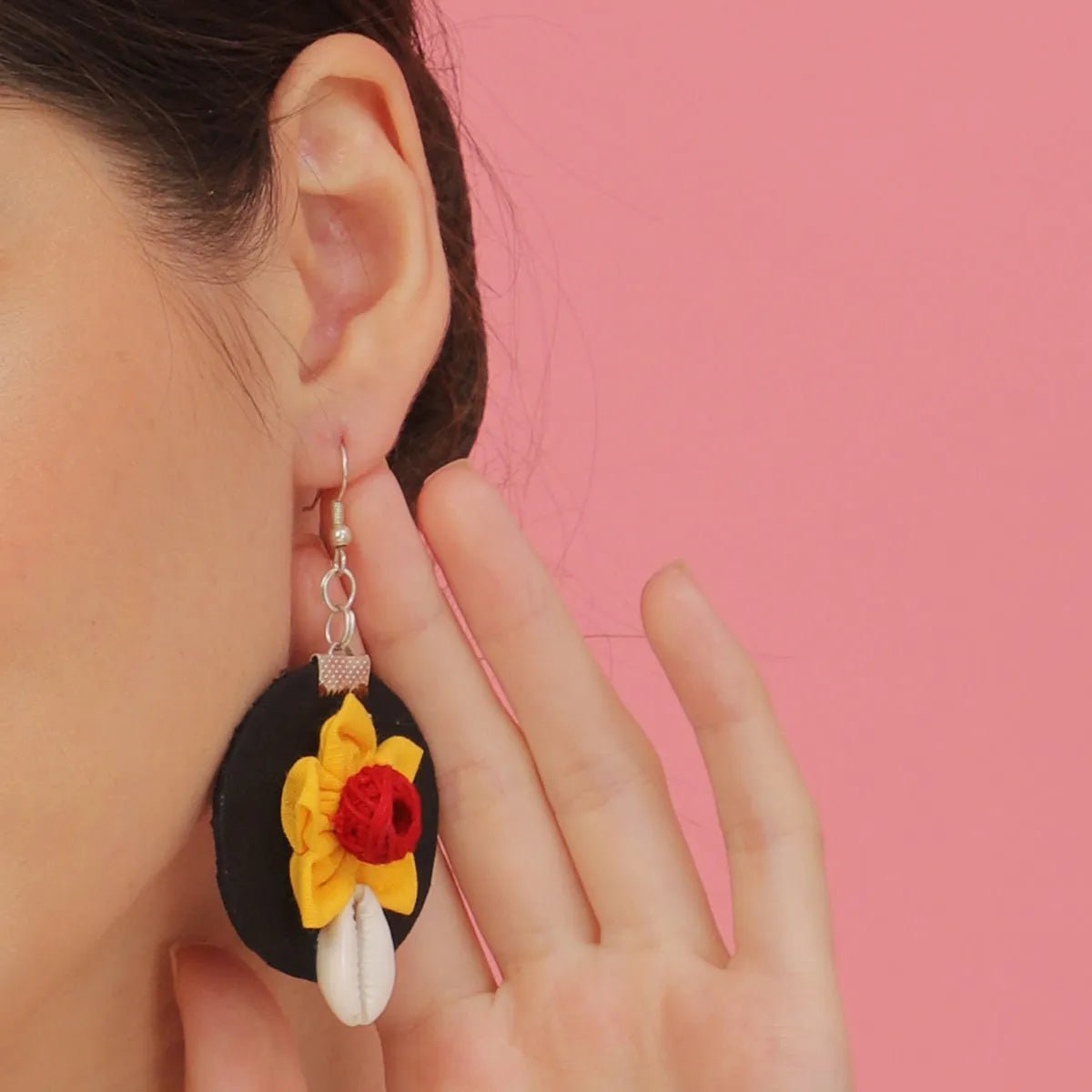 Calla Classy Hand Painted (Earrings) HM - ER - 269 - KHOJ.CITY