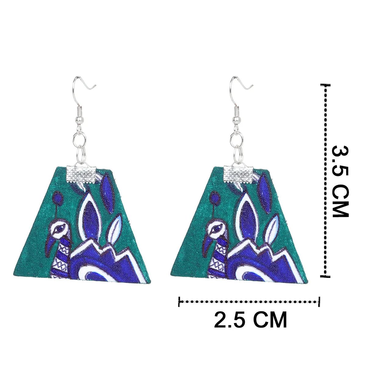 Canne Traditional Multi Color Hand Painted Drop (Earrings) HP - ER - 036 - KHOJ.CITY