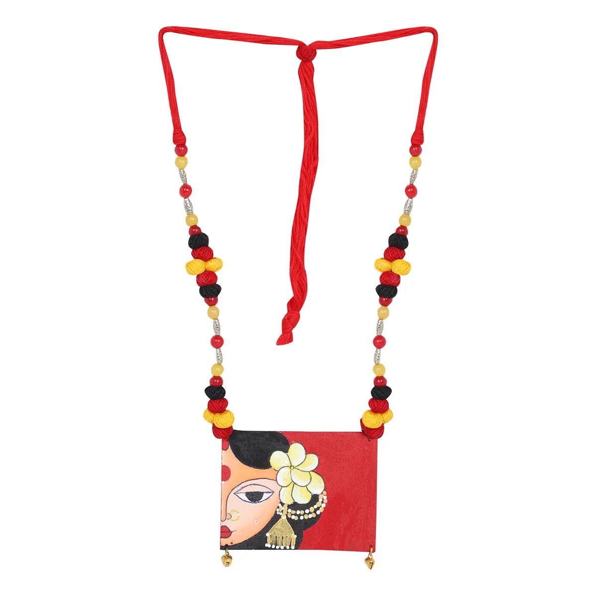 Champa Phool Classic Multi Color Hand Painted (Necklace) HP - NP - 023 - KHOJ.CITY
