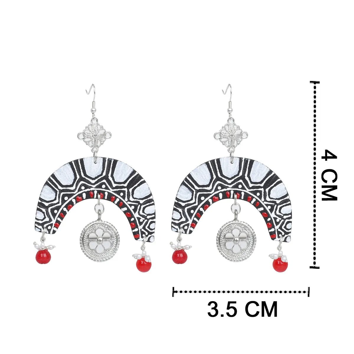 Chandravati Traditional Multi Color Hand Painted Drop (Earrings) HP - ER - 041 - KHOJ.CITY